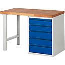 Établi type 7513-1, l. 1250 x P 700 x H 840 mm