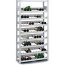 Étagère à bouteilles de vin, module de base, Système d'emboîtement, 7 récipients, 1750 x 1000 x 300 mm