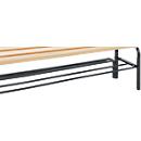 Étagère à chaussures pour bancs de vestiaire, acier, 1500 mm de long, anthracite