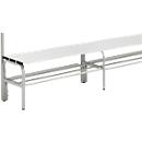 Étagère à chaussures pour bancs de vestiaire, inox, 1500 mm de long