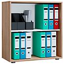 Etagère à dossiers, en bois, 2 OH, étagère réglable en hauteur, L 700 x P 400 x H 740 mm, chêne Sonoma