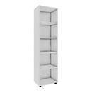 Étagère à dossiers Ulas, 5 hauteurs de classeurs, 4 tablettes, pour env. 30 classeurs, L 490 x P 320 x H 1780 mm, bois, blanc