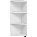 Étagère d’angle PALENQUE, 3 HC, l. 400 x P 400 x H 1104 mm, gris clair