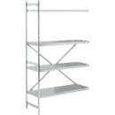 Étagère d'appoint, acier inoxydable, étagères fermées, L 1175 x P 500 mm