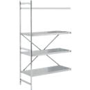 Étagère d'appoint, acier inoxydable, étagères fermées, L 1175 x P 600 mm