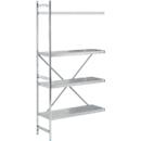 Étagère d'appoint, acier inoxydable, étagères fermées, L 875 x P 400 mm