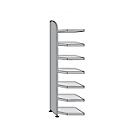 Étagère de bureau Dante®, module de rayonnage d’angle, H 2600 x l. 600 mm, sans panneau arrière, gris clair