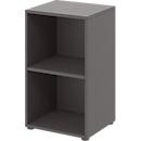 Etagère de bureau TEMPIO, en bois, 2 compartiments, 2 OH, L 400 x P 340 x H 720 mm, anthracite