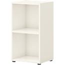 Etagère de bureau TEMPIO, en bois, 2 compartiments, 2 OH, L 400 x P 340 x H 720 mm, blanc
