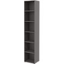 Etagère de bureau TEMPIO, en bois, 6 compartiments, 6 OH, L 400 x P 340 x H 2130 mm, anthracite