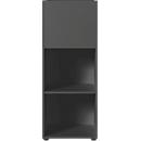 Etagère de séparation Porto, 1 grand compartiment, 4 petits compartiments, L 800 x P 460 x H 1200 mm, graphite