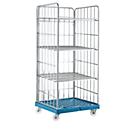 Étagère mobile, H 1800 x l. 815 x P 724 mm, bleu clair