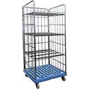Étagère mobile, H 1800 x l. 815 x P 724 mm, bleu RAL 5012
