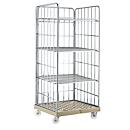 Étagère mobile, H 1800 x l. 815 x P 724 mm, gris