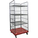 Étagère mobile, H 1800 x l. 815 x P 724 mm, rouge RAL 3000