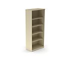 Étagère Nevada, 5 hauteurs de classeurs, 4 étagères modulables, L 800 x P 445 x H 1895 mm, bois, érable