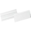 Etikettentasche Durable Hard Cover, B 150 x H 67 mm, selbstklebend, mit Permanent-Klebestreifen, rückstandsfrei ablösbar, PET Hartfolie, transparent