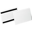 Etikettentasche Durable Hard Cover, magnetisch, scannertauglich, A5 quer, PET-Hartfolie, transparent