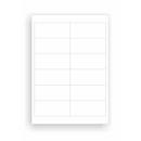 Etiquetas universais, 97,0 x 42,3 mm, adesivo permanente, 1200 unidades