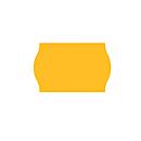 Étiquettes à bord ondulé, 26 x 16 mm, 10 rouleaux, jaune (permanent)