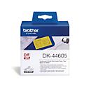 Étiquettes en continu Brother, DK-44605, 62 mm x 30,48 m, papier jaune, amovible