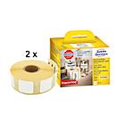 Etiquettes en rouleau Avery® Zweckform, compatibles avec DYMO® LabelWriter™ Series 300/400/450/4XL/Wireless, adhésif permanent, L 25 x H 25 mm, blanc, 850 pièces.