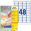 Étiquettes multifonctionnelles universelles Avery Zweckform, 4800 étiquettes, 45,7 x 21,2 mm