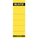 Étiquettes pour classeur à levier, pour une largeur de dos de 80 mm, autocollantes, 10 pièces, jaune