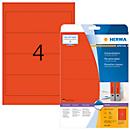 Étiquettes pour classeurs A4 Herma, 192 mm, adhésif permanent/imprimable, 80 p., rouge