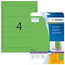 Étiquettes pour classeurs A4 Herma, 192 x 61 mm, adhésif permanent/imprimable, 80 p., vert
