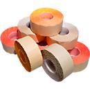 Étiquettes, pour étiqueteuses de prix, blanches (détachables), 10 rouleaux