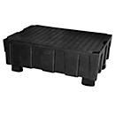 EURO-Auffangwanne 250/2 CEMO, Polyethylen, mit 4 Füßen, mit Zulassung, B 1205 x T 805 x H 440 mm, mit PE-Rost
