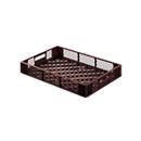 Euro Box bakery and catering crate (glass crate), food-safe, capacity 15.4 L, openwork version, brown