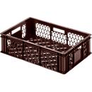 Euro Box bakery and catering crate (glass crate), food-safe, capacity 27 L, openwork version, brown