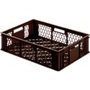 Euro Box bakkersdoos, voedselveilig, inhoud 75 liter, opengewerkte versie, bruin