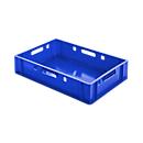Euro Box boîte à viande, qualité alimentaire, capacité 25,3 L, version fermée, bleu