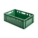 Euro Box boîte à viande, qualité alimentaire, capacité 35,3 L, version fermée, vert