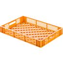 Euro Box boîte de boulangerie, qualité alimentaire, capacité 14 L, version ajourée, jaune-orange