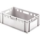 Euro Box Fleischkasten, lebensmittelecht, Inhalt 35,3 L, geschlossene Version, weiß