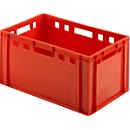 Euro Box Fleischkasten, lebensmittelecht, Inhalt 63,5 L, geschlossene Version, rot
