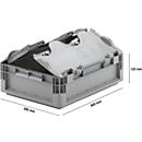 Euro Box Leichtbehälter ELB 4120, aus PP, Inhalt 10,9 L, mit Deckel, grau