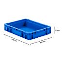 Euro Box Serie EF 4070, aus PP, Inhalt 6,9 L, geschlossene Wände, Unterfassgriff, blau