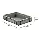 Euro Box Serie EF 4070, aus PP, Inhalt 6,9 L, geschlossene Wände, Unterfassgriff, grau