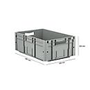 Euro Box Serie LTF 6220, aus PP, Inhalt 42 L, Durchfassgriff, grau