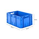 Euro Box Serie LTF 6280, aus PP, Inhalt 53,8 L, Durchfassgriff, blau