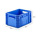 Euro Box Serie MF 4220, aus PP, Inhalt 19,7 L, Durchfassgriff, blau