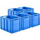 Euro Box SSI Schäfer EF 6420, 83,8 l, Durchfassgriff, Polypropylen, blau, 5 Stück
