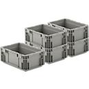 Euro Box SSI Schäfer Serie MF 3120, aus PP, Inhalt 5,2 L, Unterfassgriff, grau, 5 Stück