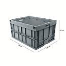 EURO formaat vouwbox 8645, zonder deksel, inhoud 171,2 l, met eindsectie slot, grijs