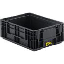 Eurobak R-KLT 4047, kunststof, B 400 x D 300 mm, tot 20 kg, zwart geleidend